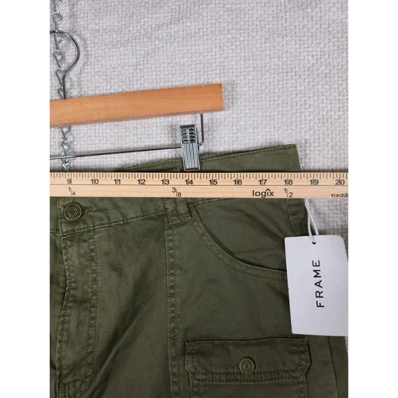 FRAME UTILITY POCKET PANTS GREEN WASHED WINTER MOSS Women's Size 33 NWT - Picture 9 of 14